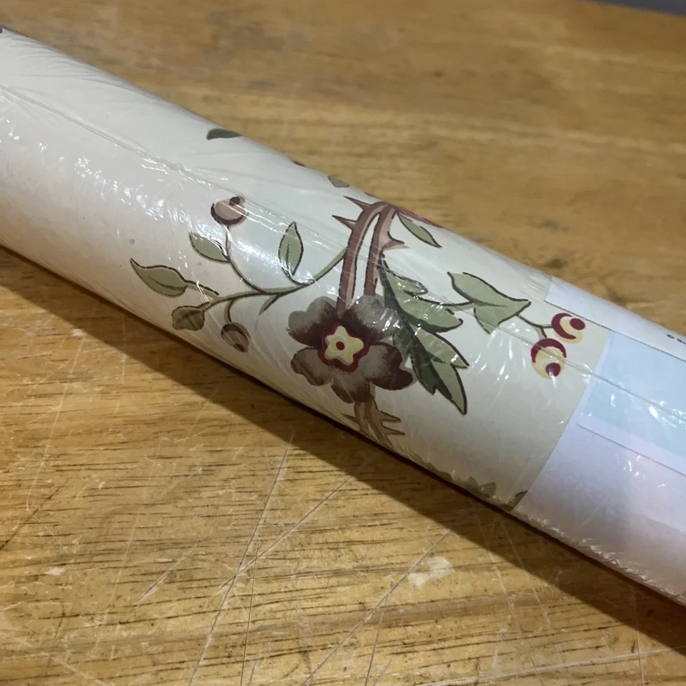 Vtg Schumacher Wallpaper Wallcovering Peony Cottage Floral 9 Yards NOS‎ Garden